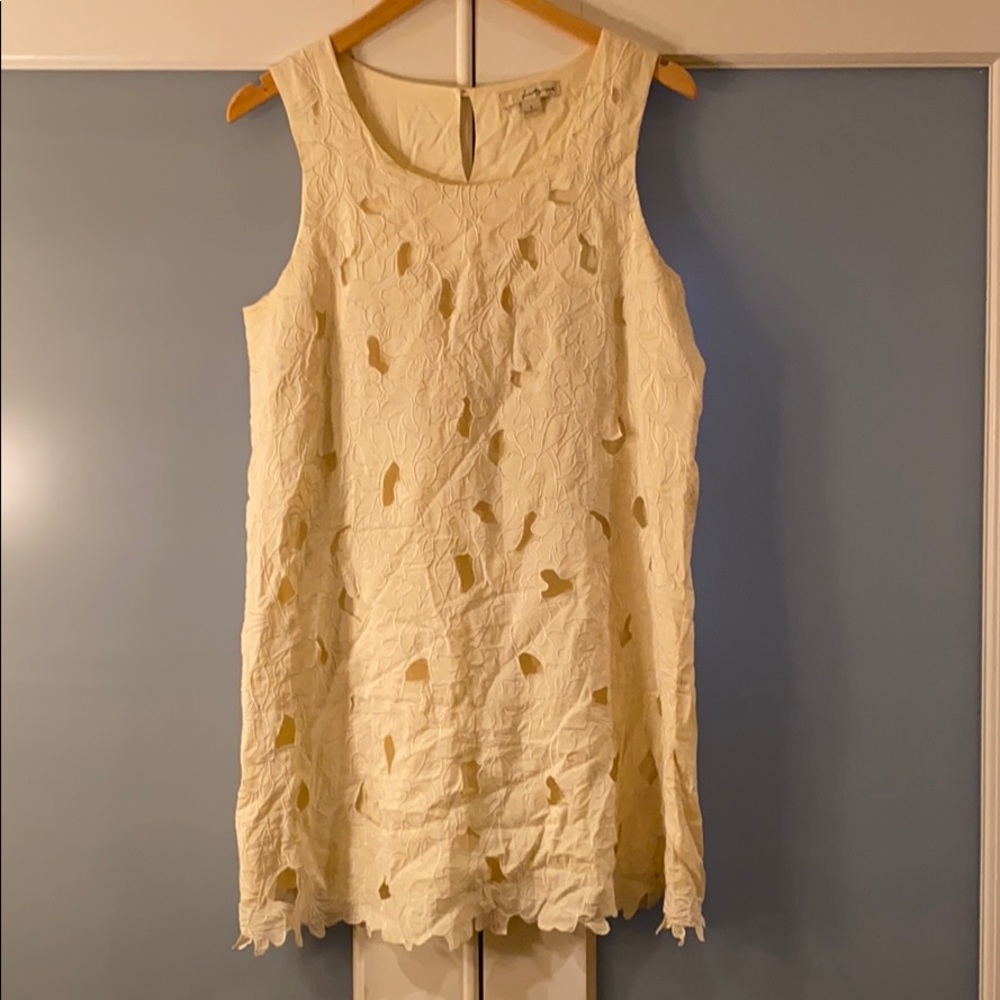 Embroidered sleeveless dress